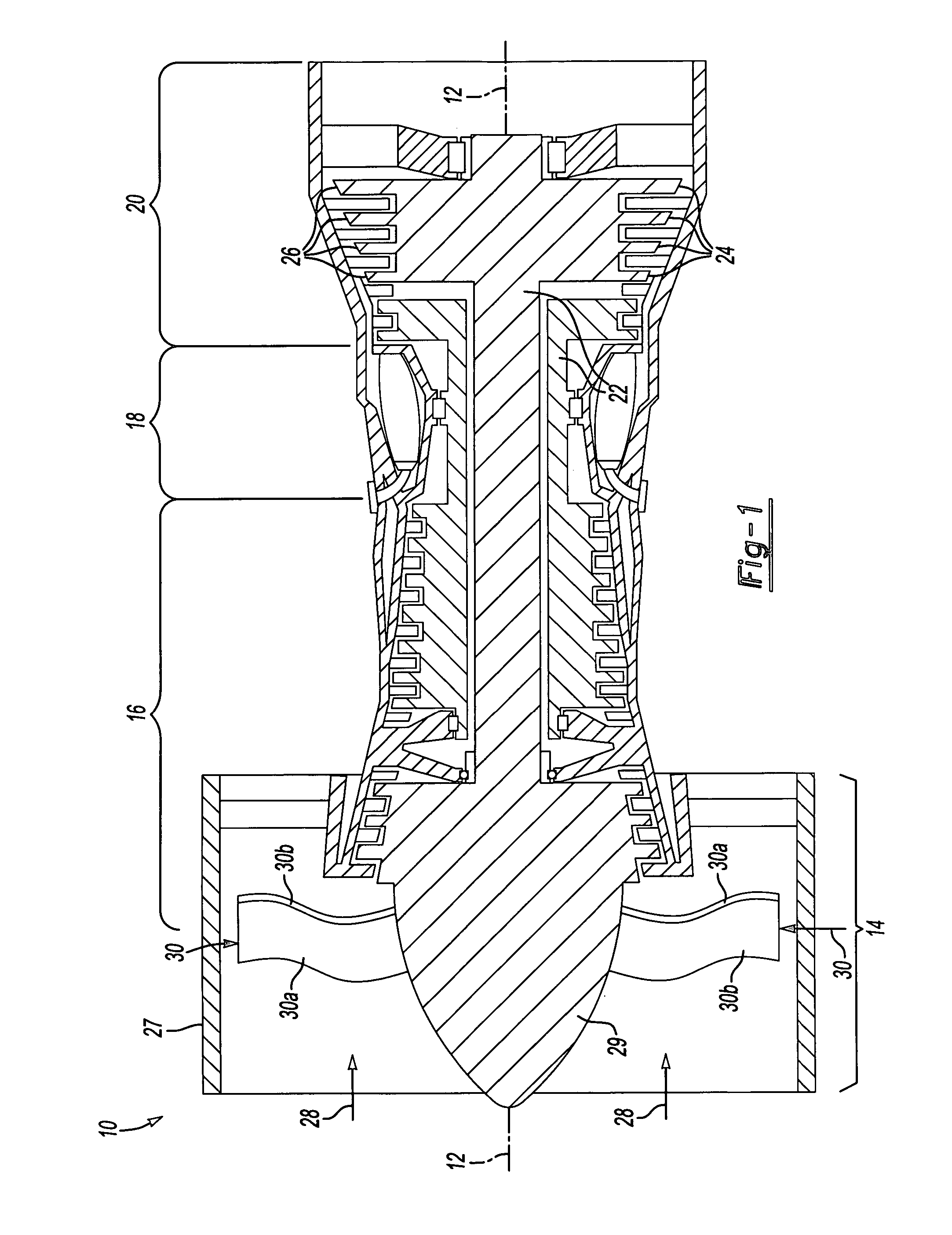 Hollow fan blade for gas turbine engine