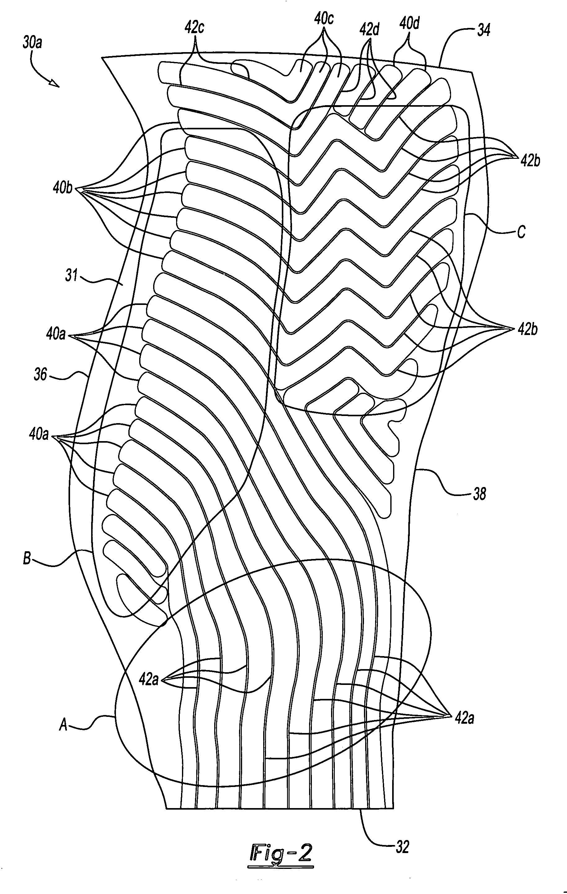 Hollow fan blade for gas turbine engine