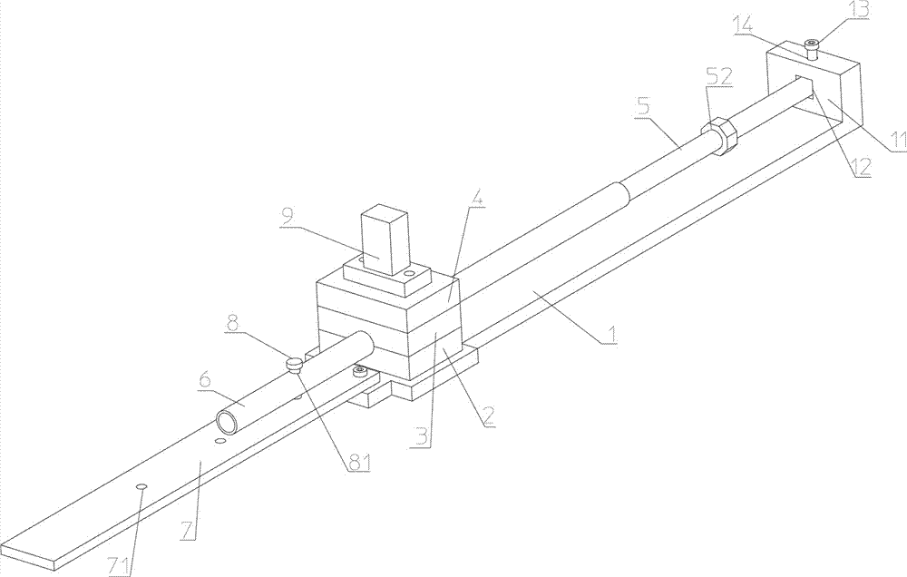 Round tube punching die