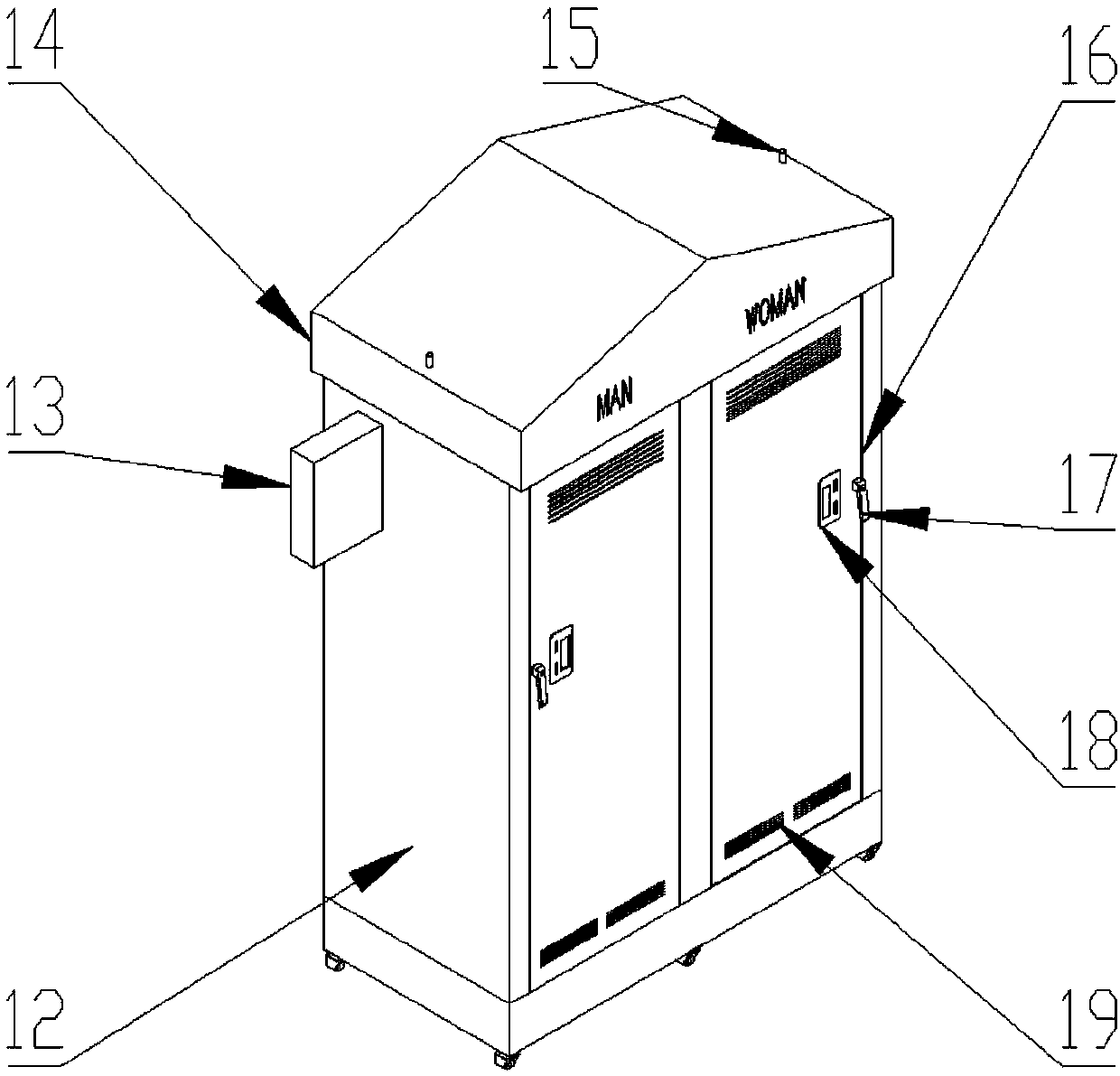 Integrated public toilet for gardens