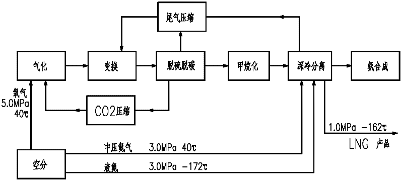 Process for coproducing liquefied natural gas (LNG) and synthetic ammonia