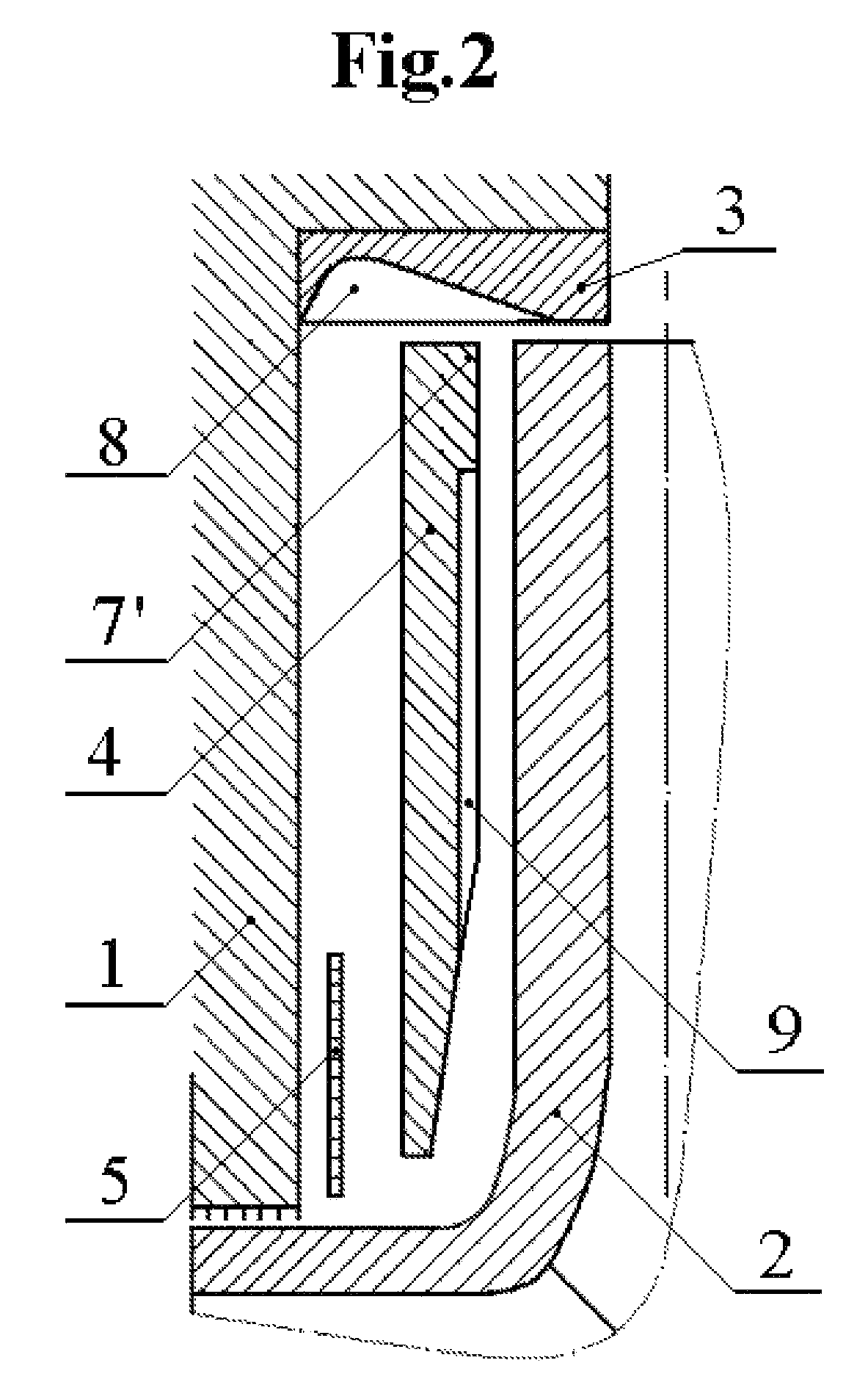 Method and device for reducing axial thrust and radial oscillations and rotary machines using same