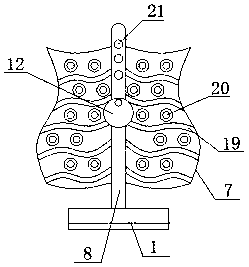 Bent seedling correcting device for forestry planting