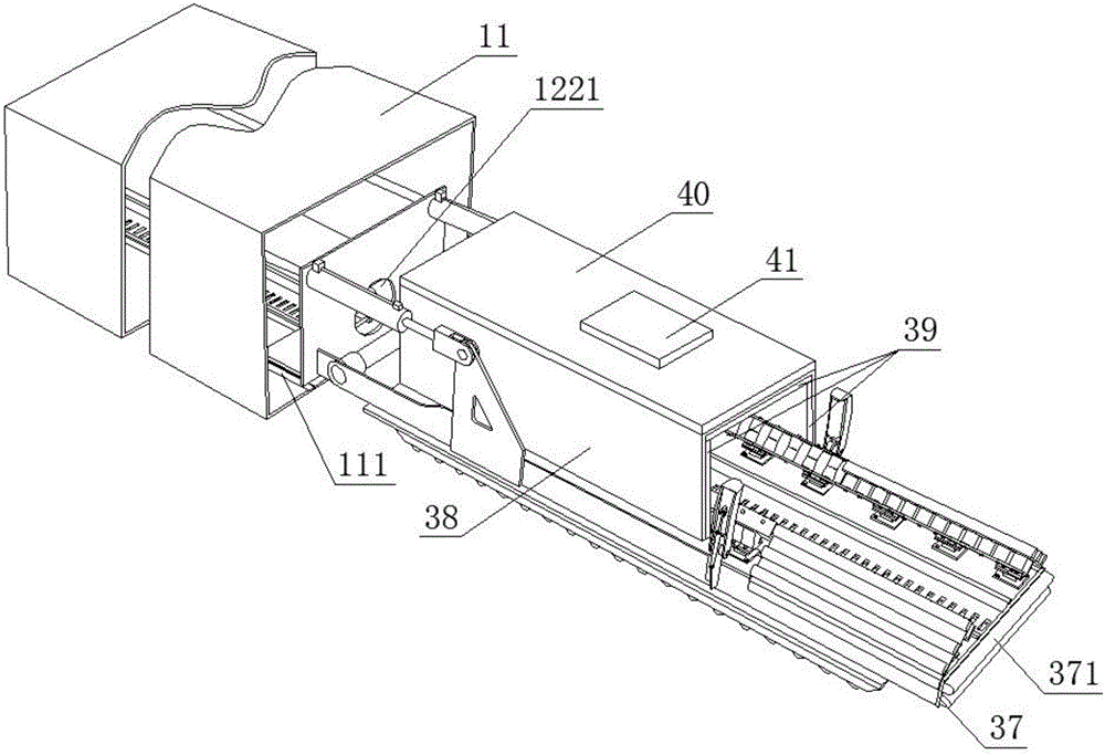 Packaged underwater magnetometer storing and fetching slide way