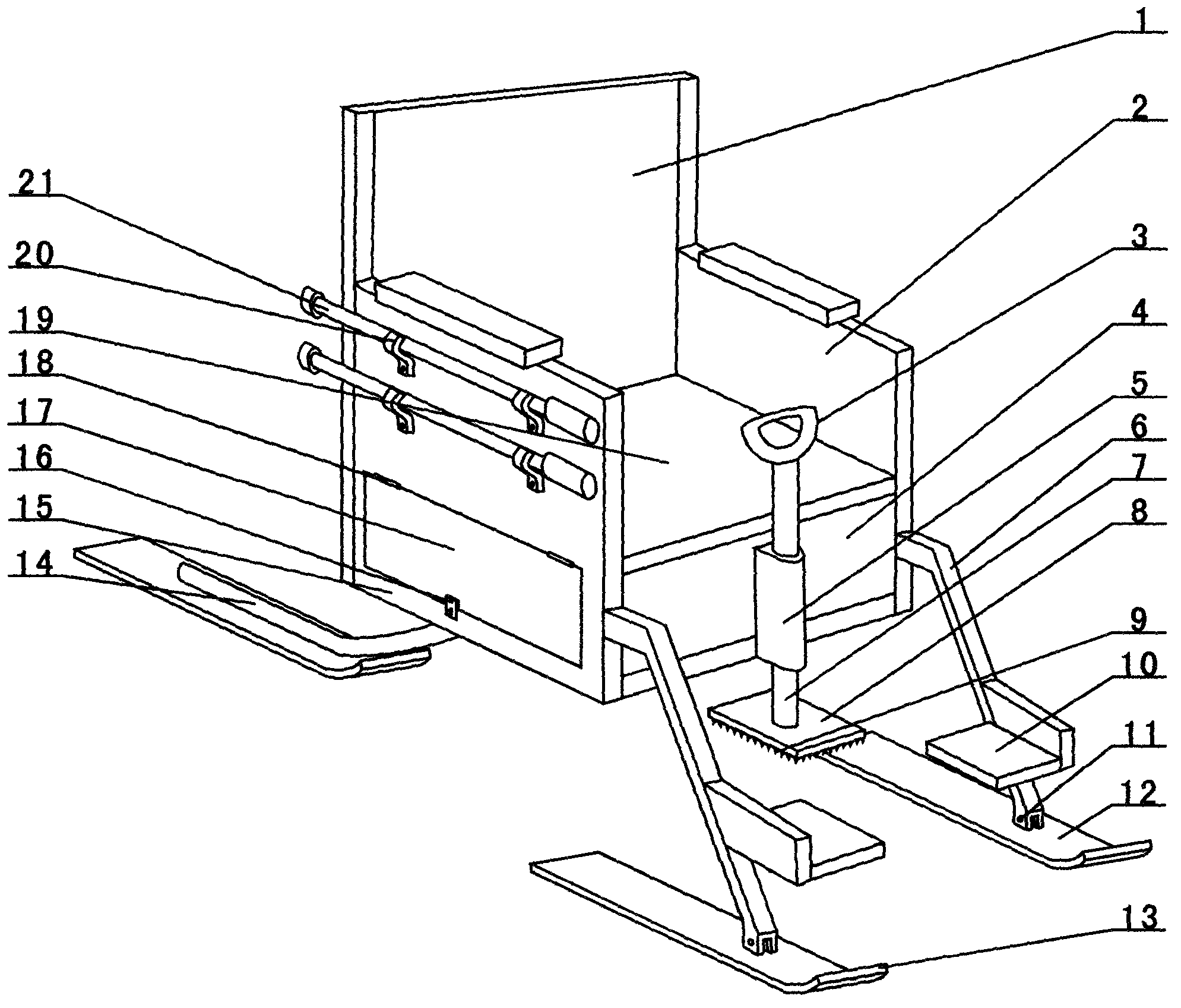 Skiing chair for disabled person