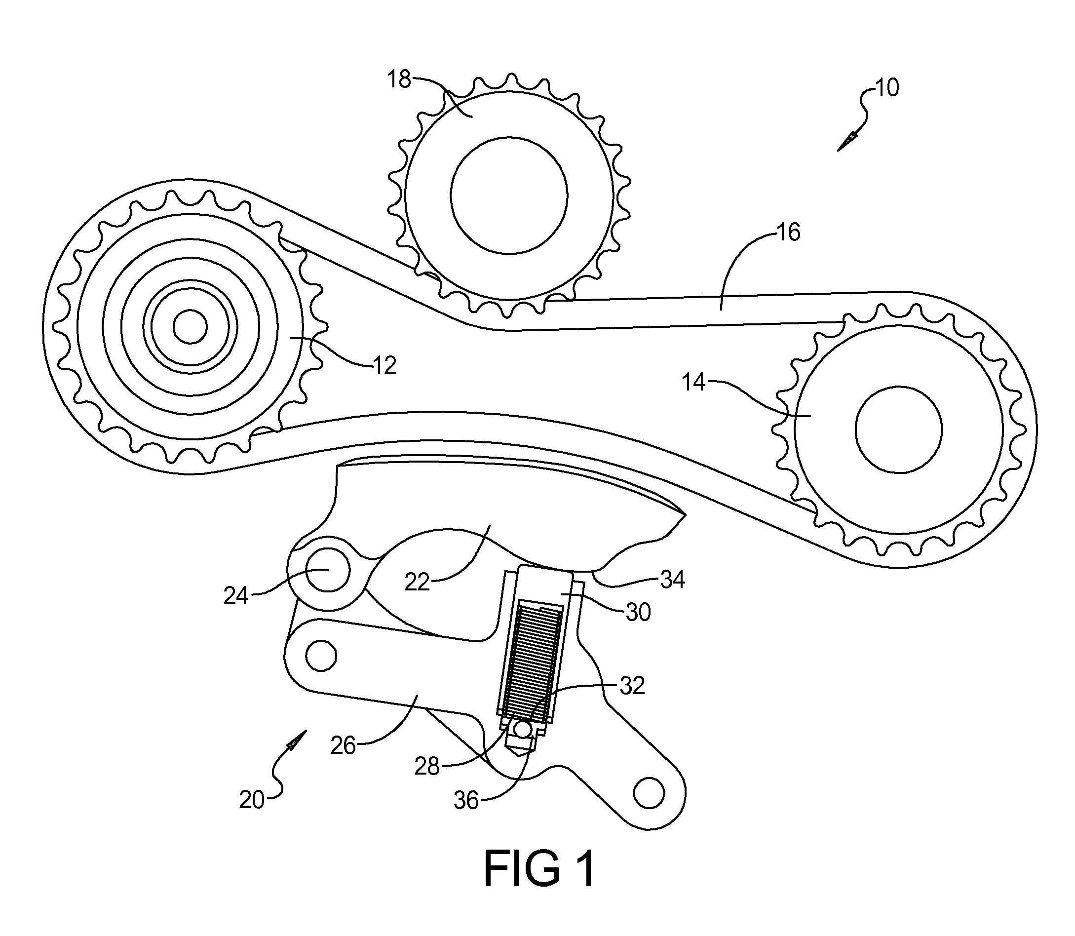 High damping low force hydraulic strut tensioner