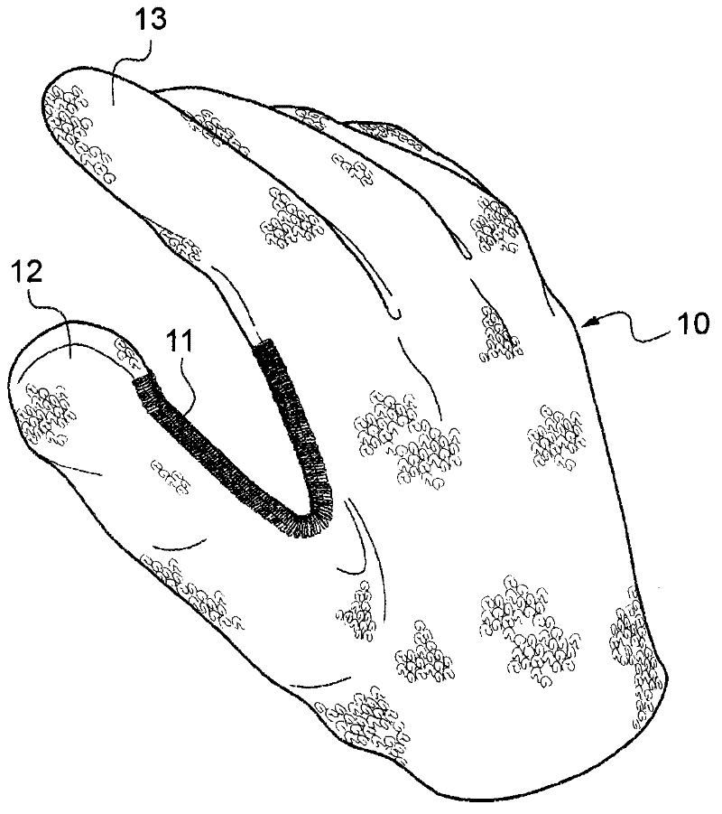 Knitted cut-resistant glove, without fiberglass