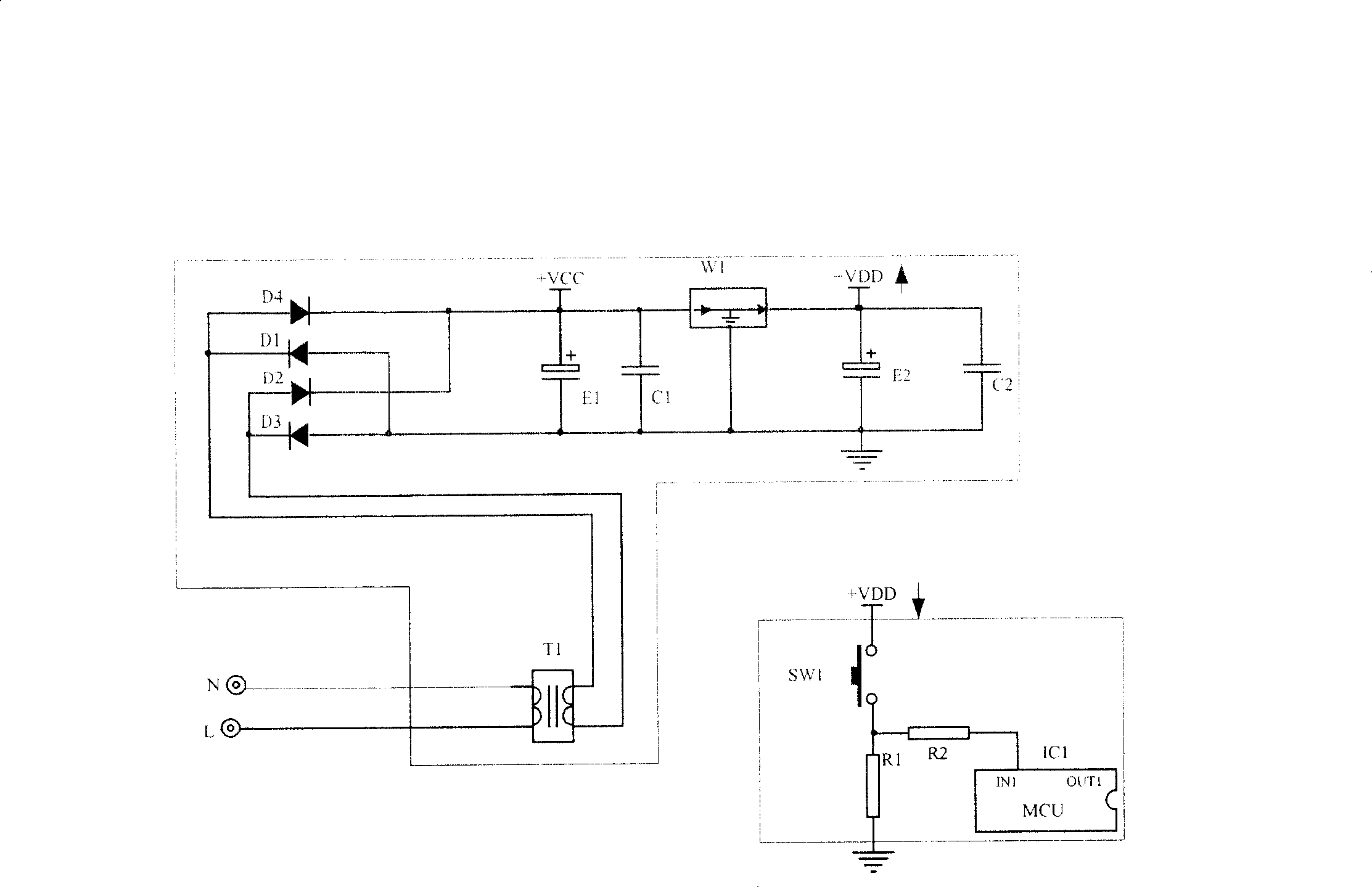 Power supply switchover device of domestic electrical equipment