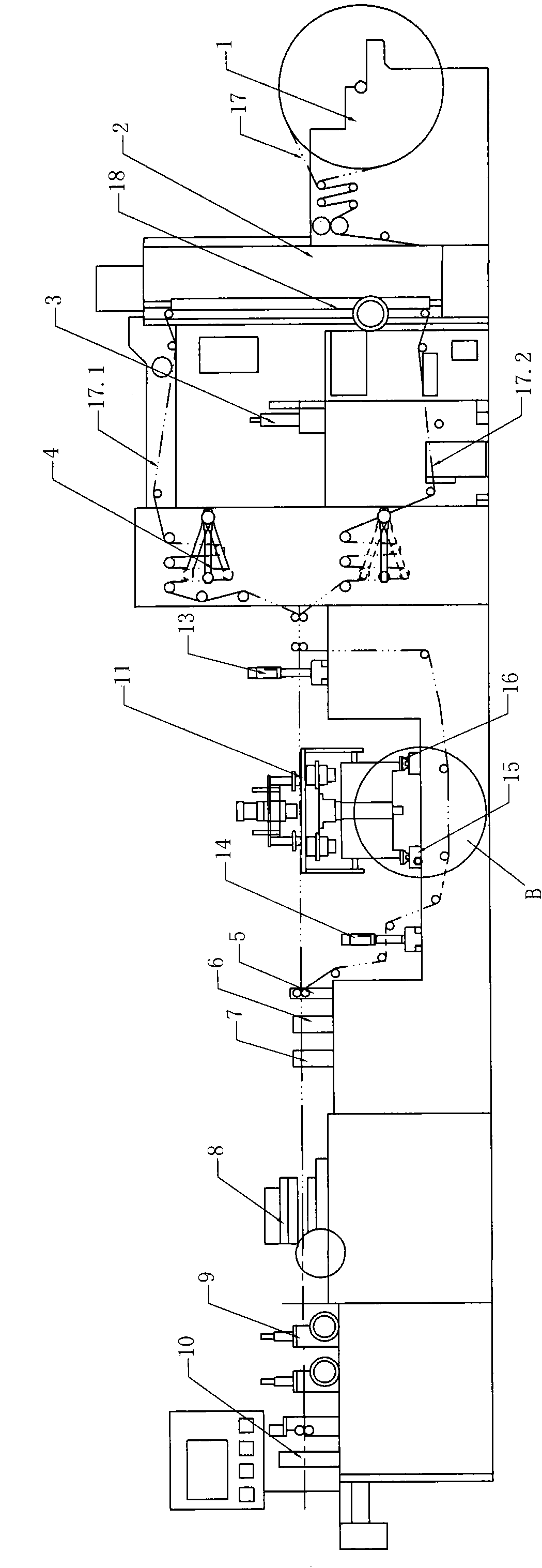 Machine for making bags with oblique zippers