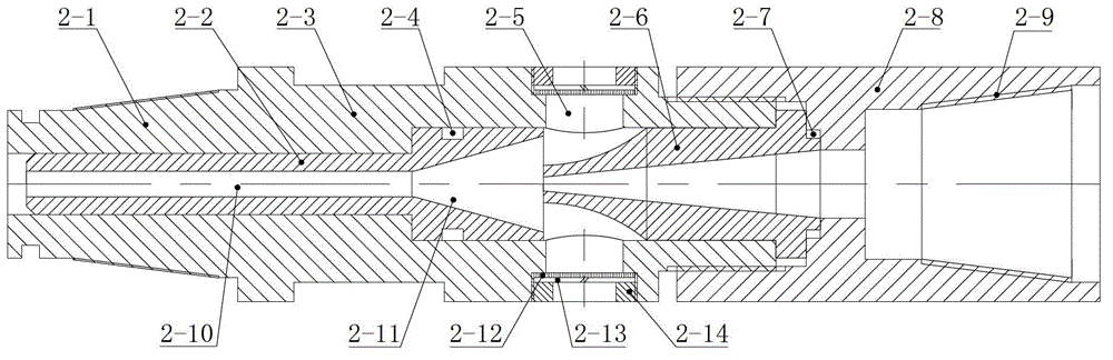 Device and method for underground coal mine hydraulic slit cutting self-suction type material abrading jet flow generation