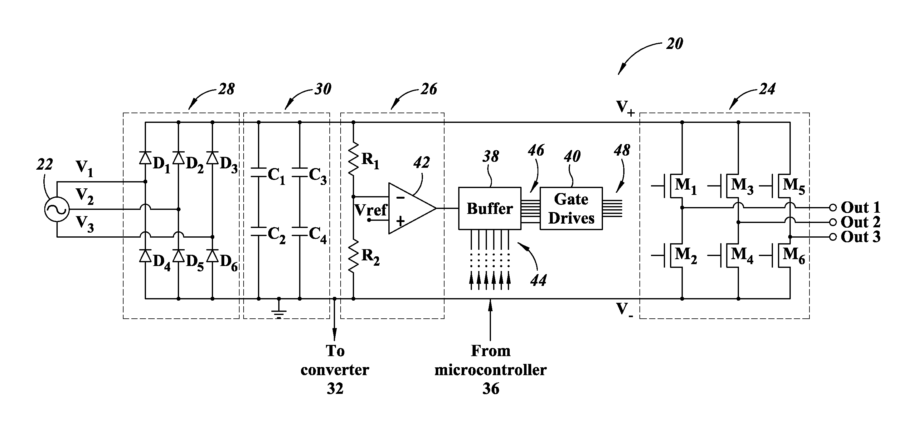 In situ overvoltage protection for active bridge applications