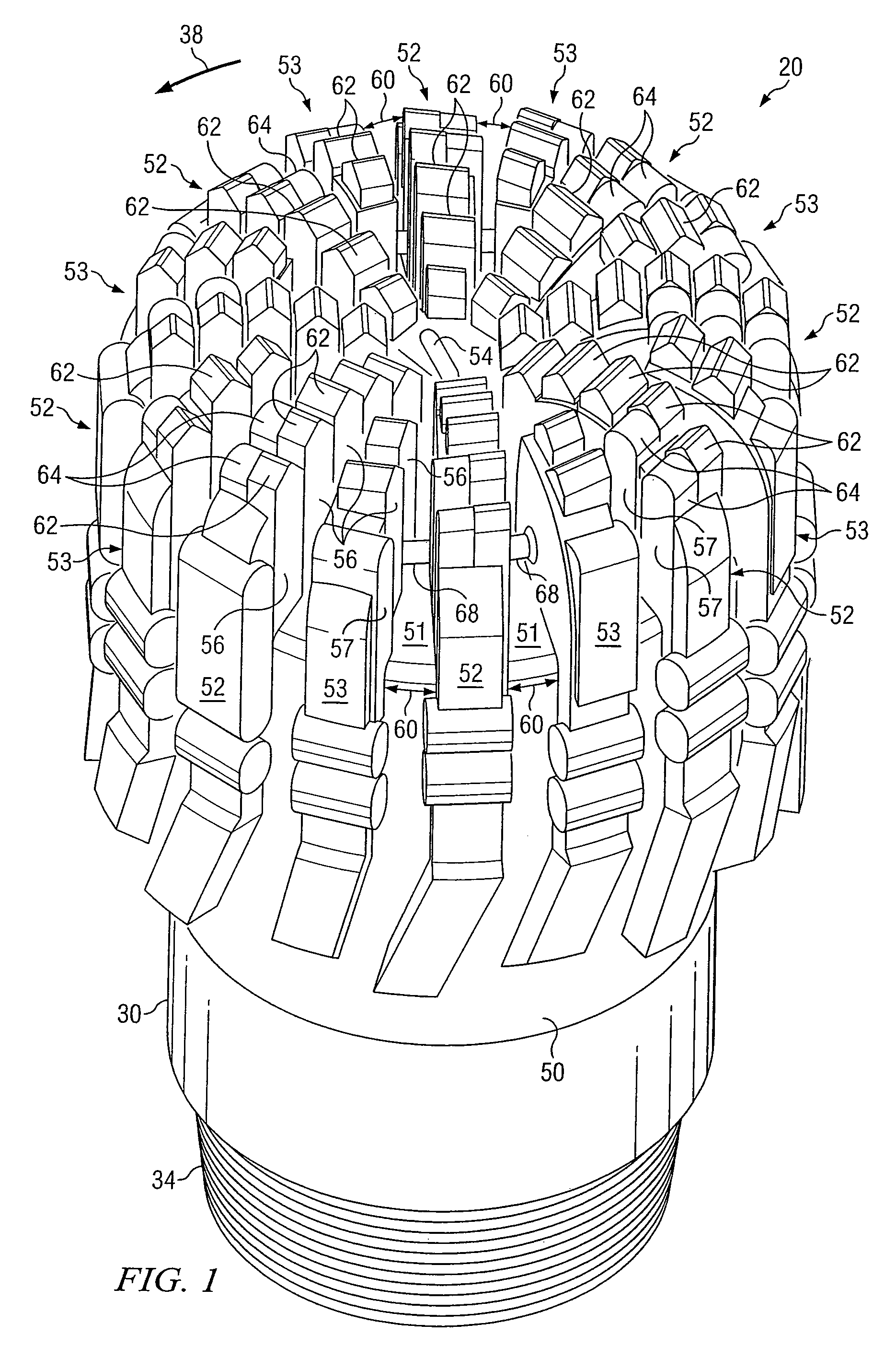 Matrix drill bits with back raked cutting elements