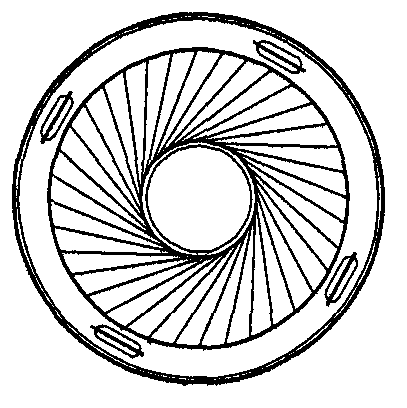 Spiral-flow type smoke purifying process unit