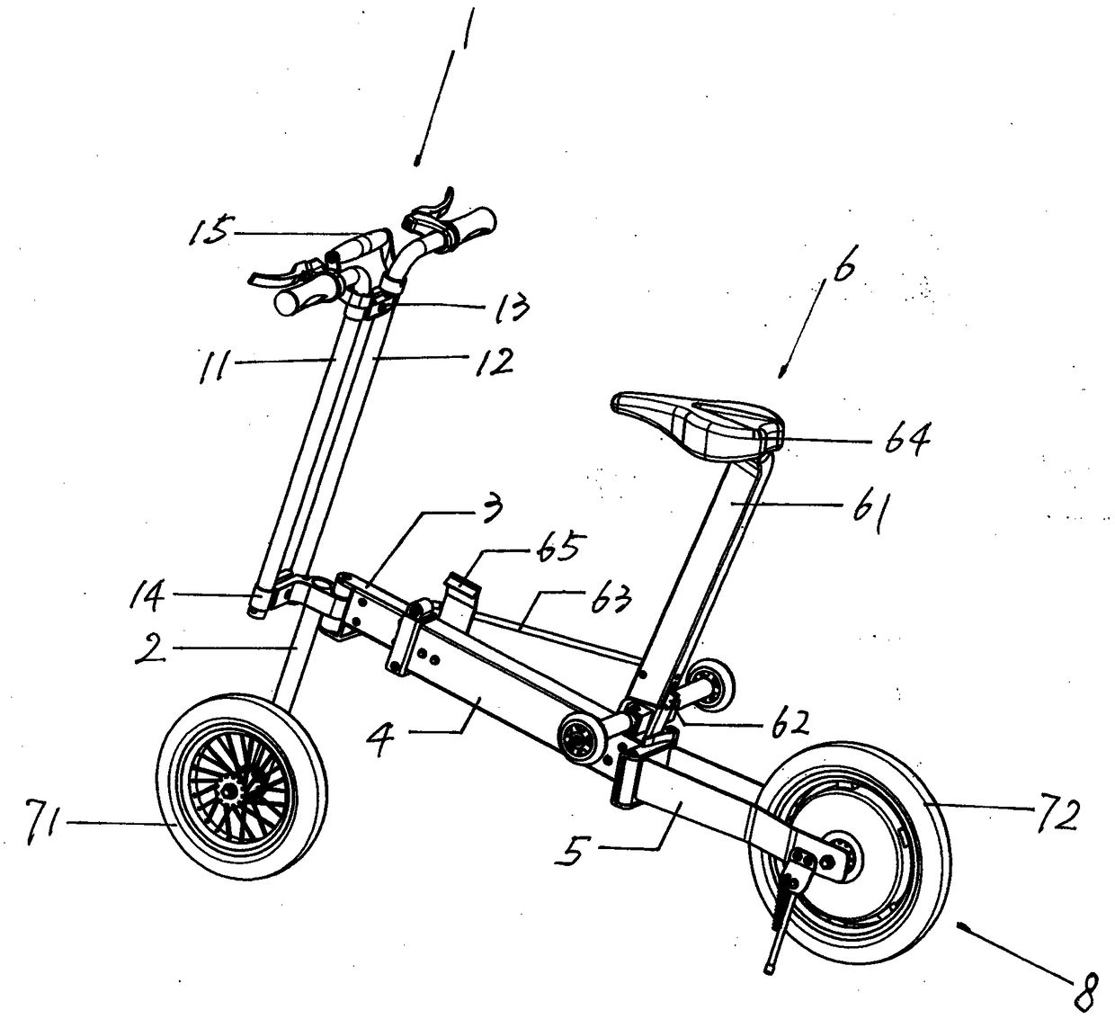 Telescopic handle portable electric car