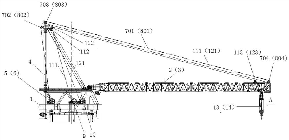 Crane boom and using method thereof