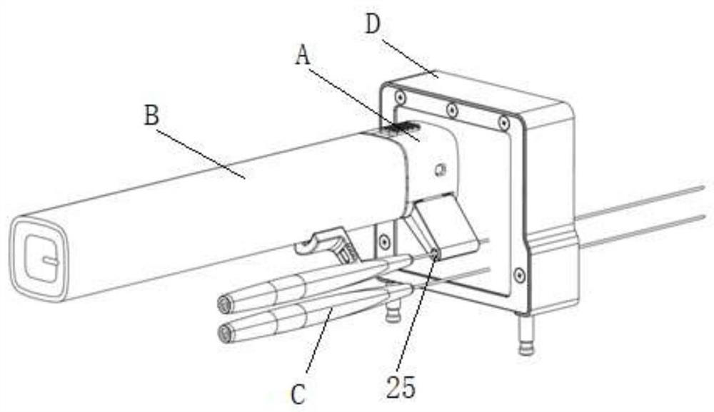 Guide instrument box and puncture guide and release mechanism