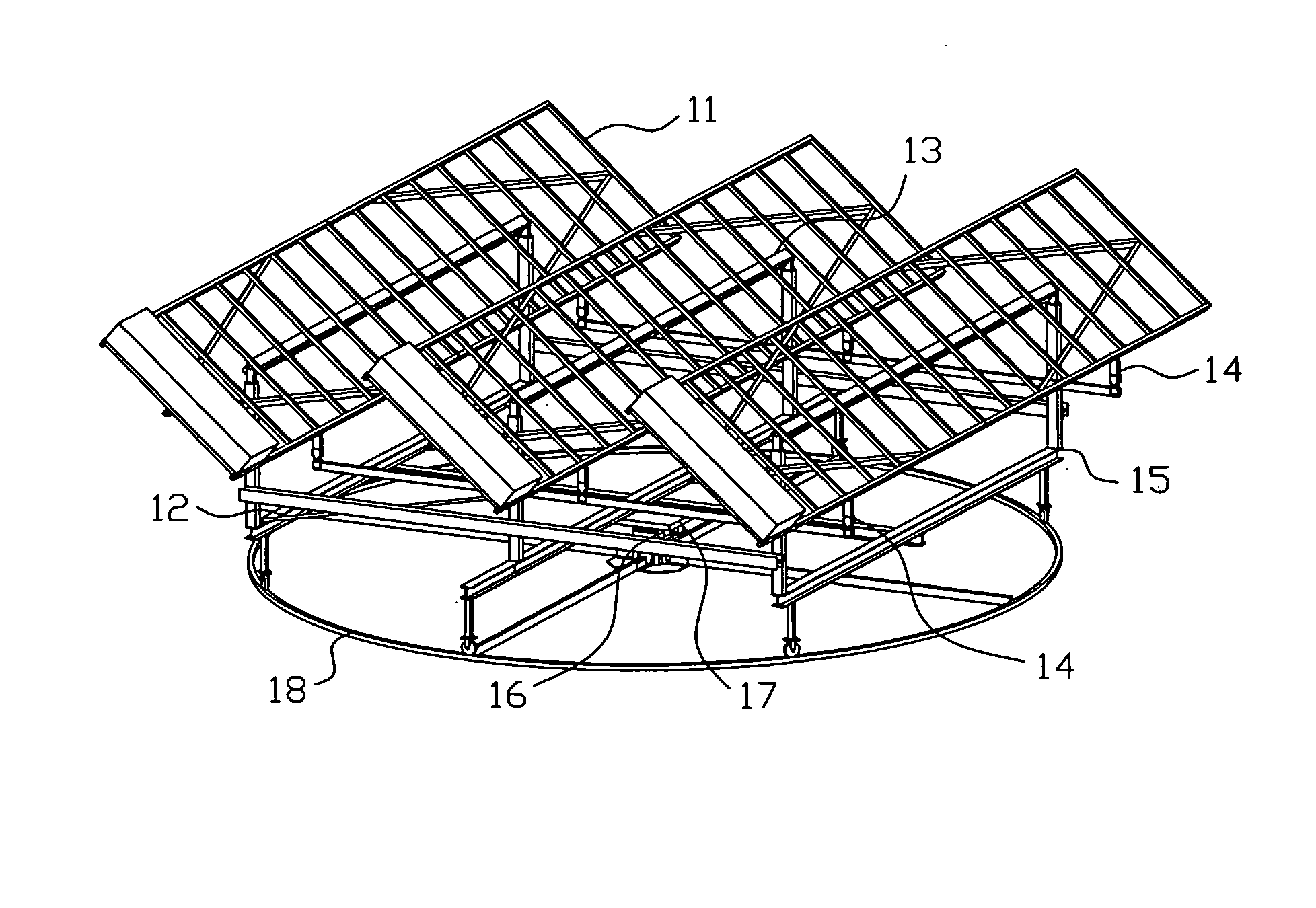 Solar tracker having louver frames