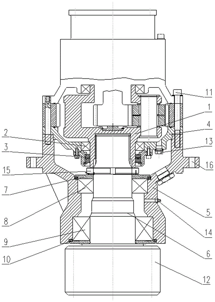 The output end of the wind turbine yaw and pitch gearbox