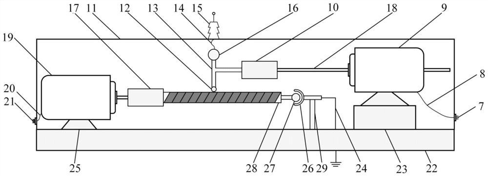 Device and method for simulating ablation fault of rotating and stepping cable buffer layer