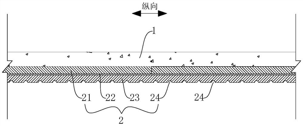 Construction road structure on soft soil foundation and construction method