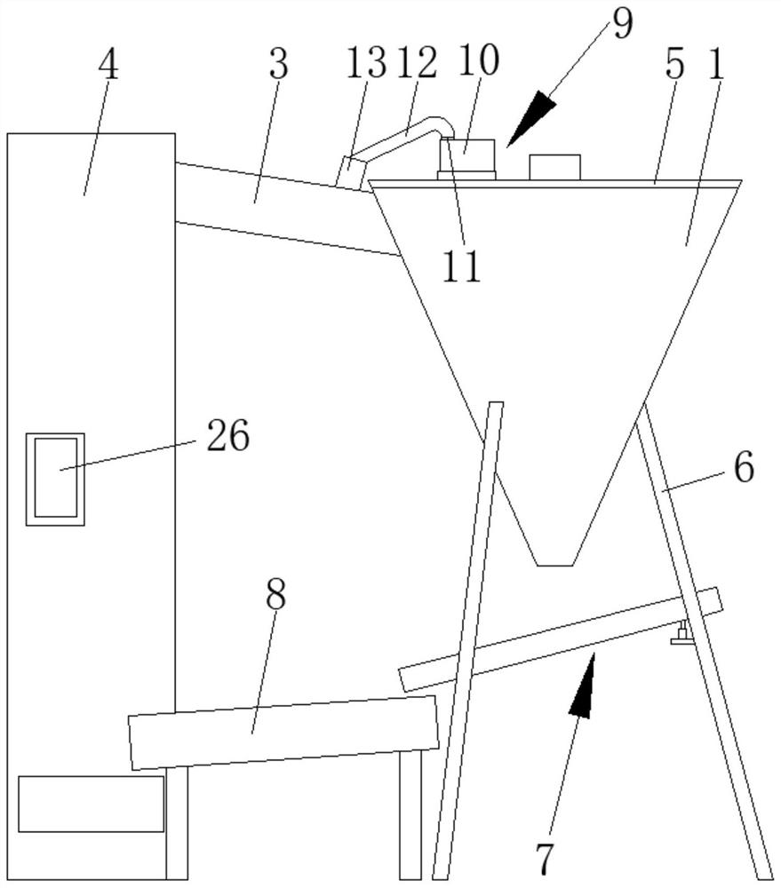 Repeated grinding and filtering equipment for chemical raw material production