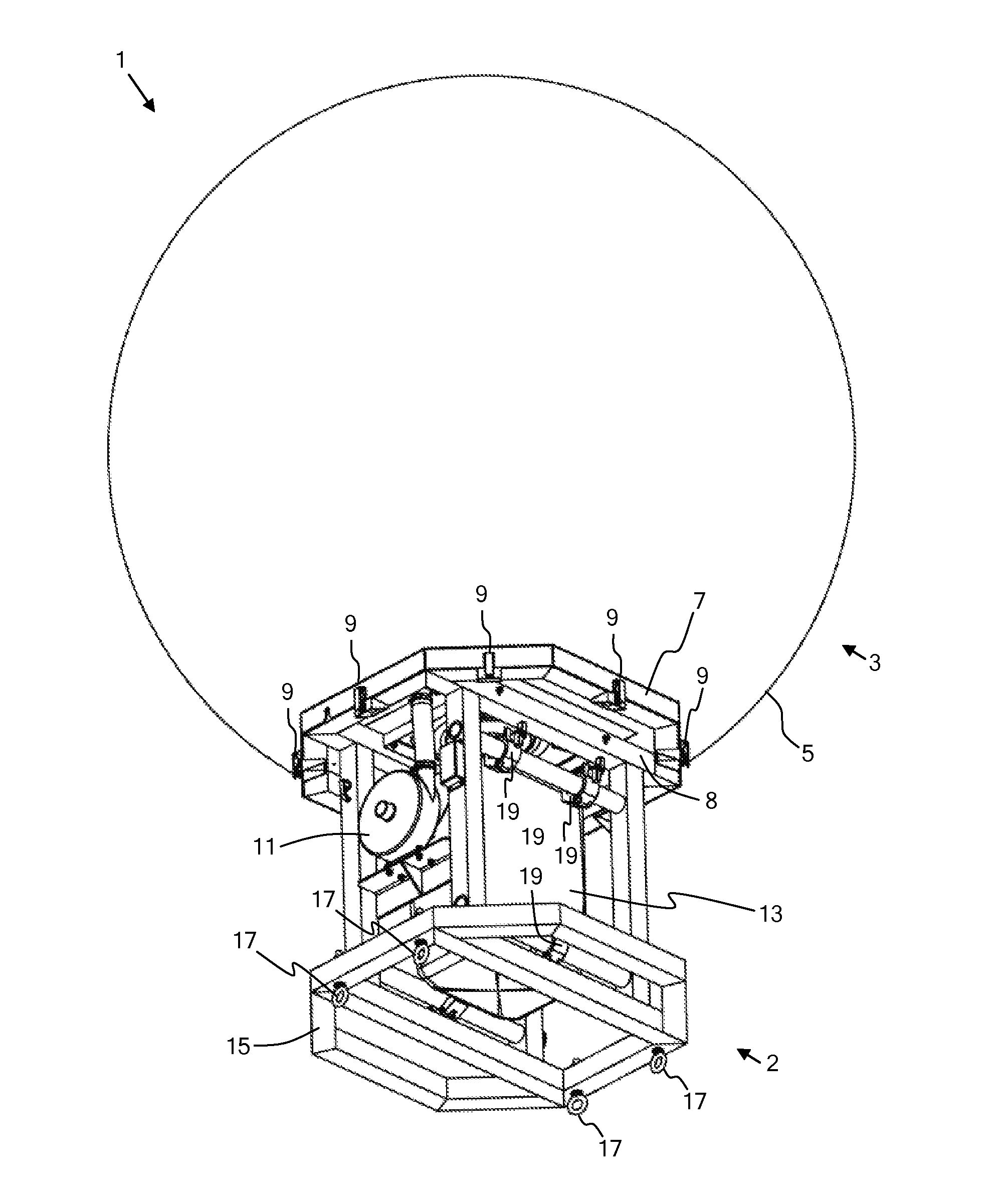 Three-dimensional display and method of installing a three-dimensional display