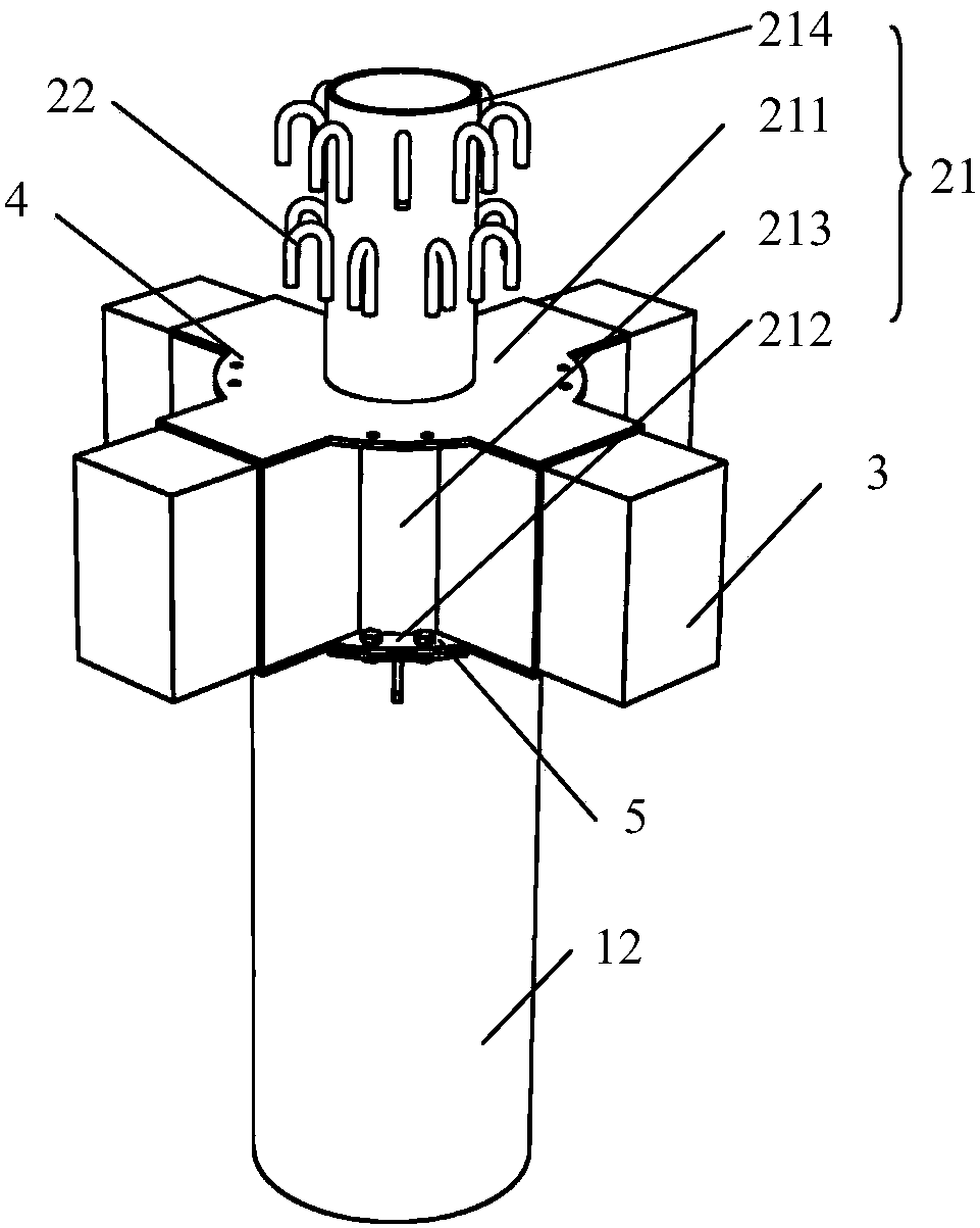 Precast steel tube concrete ring beam structure and construction method