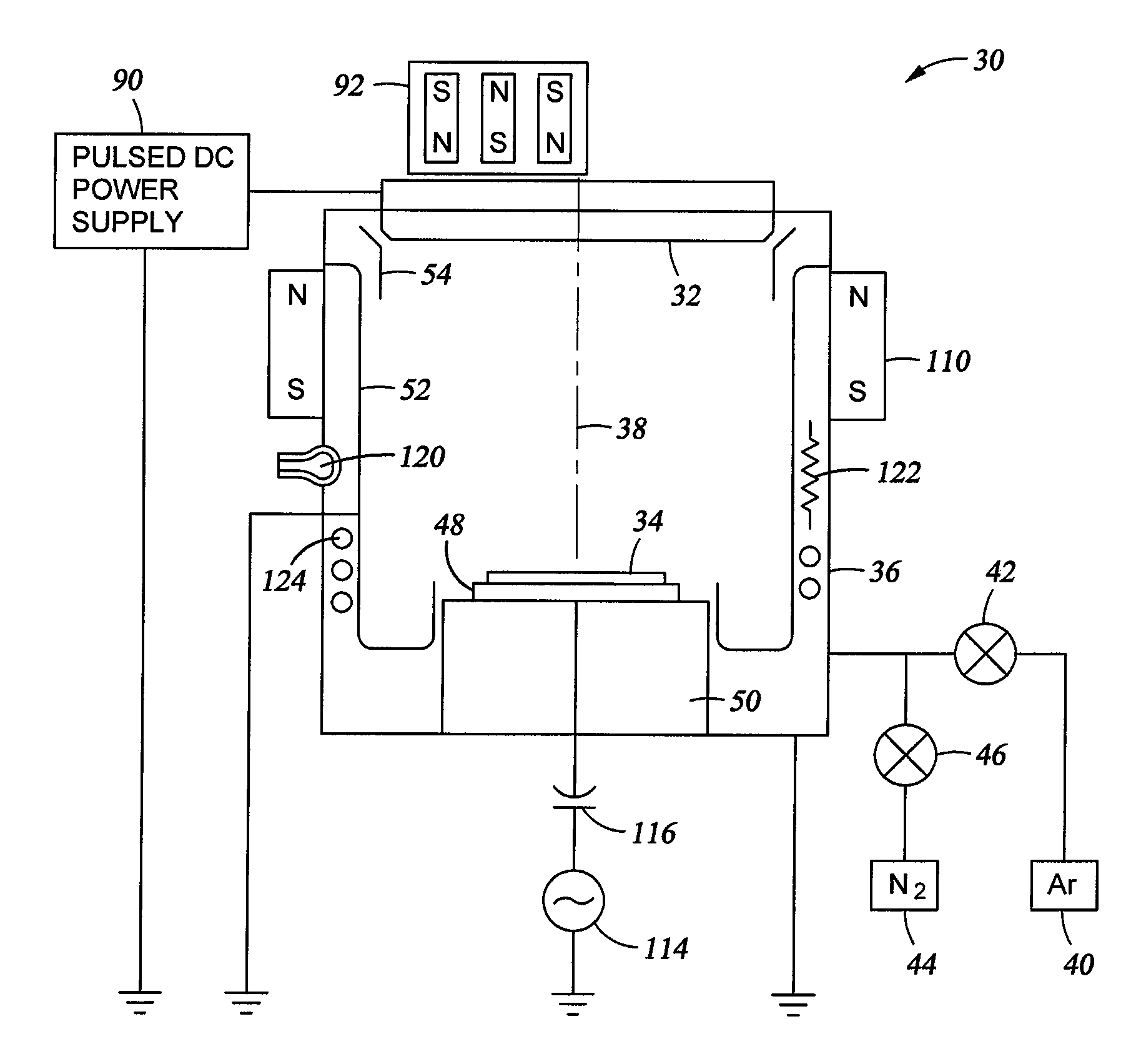 Sputtering of thermally resistive materials including metal chalcogenides