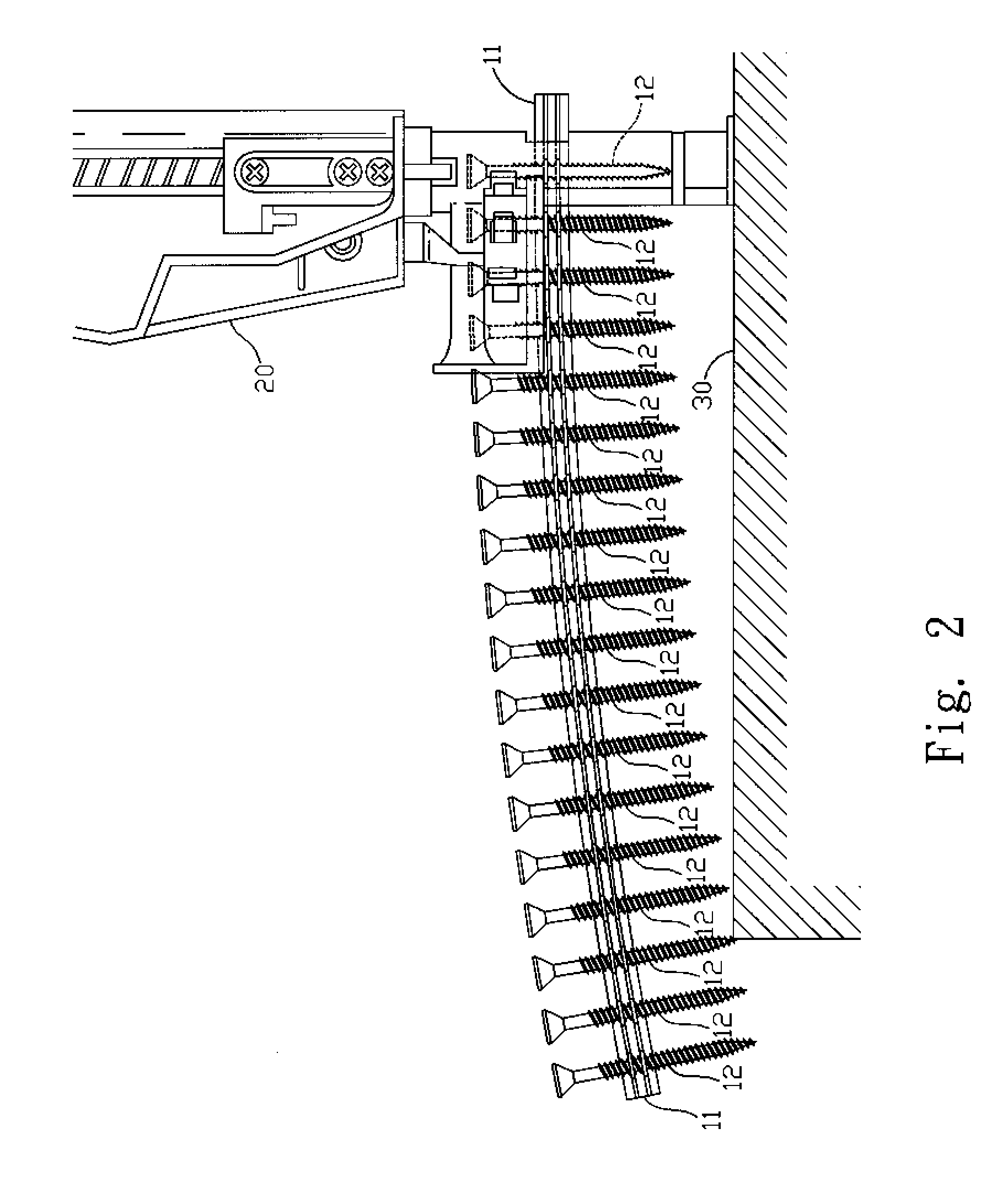 Screw retaining strip