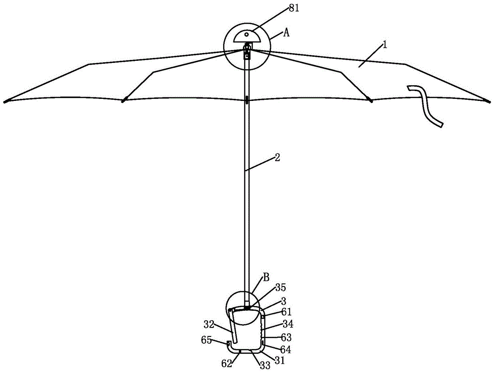 Projecting umbrella