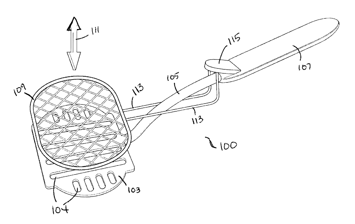 Apparatus for draining excess fluids from food