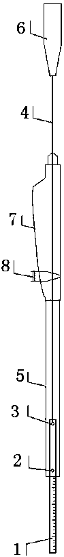 Scale for measurement under endoscope