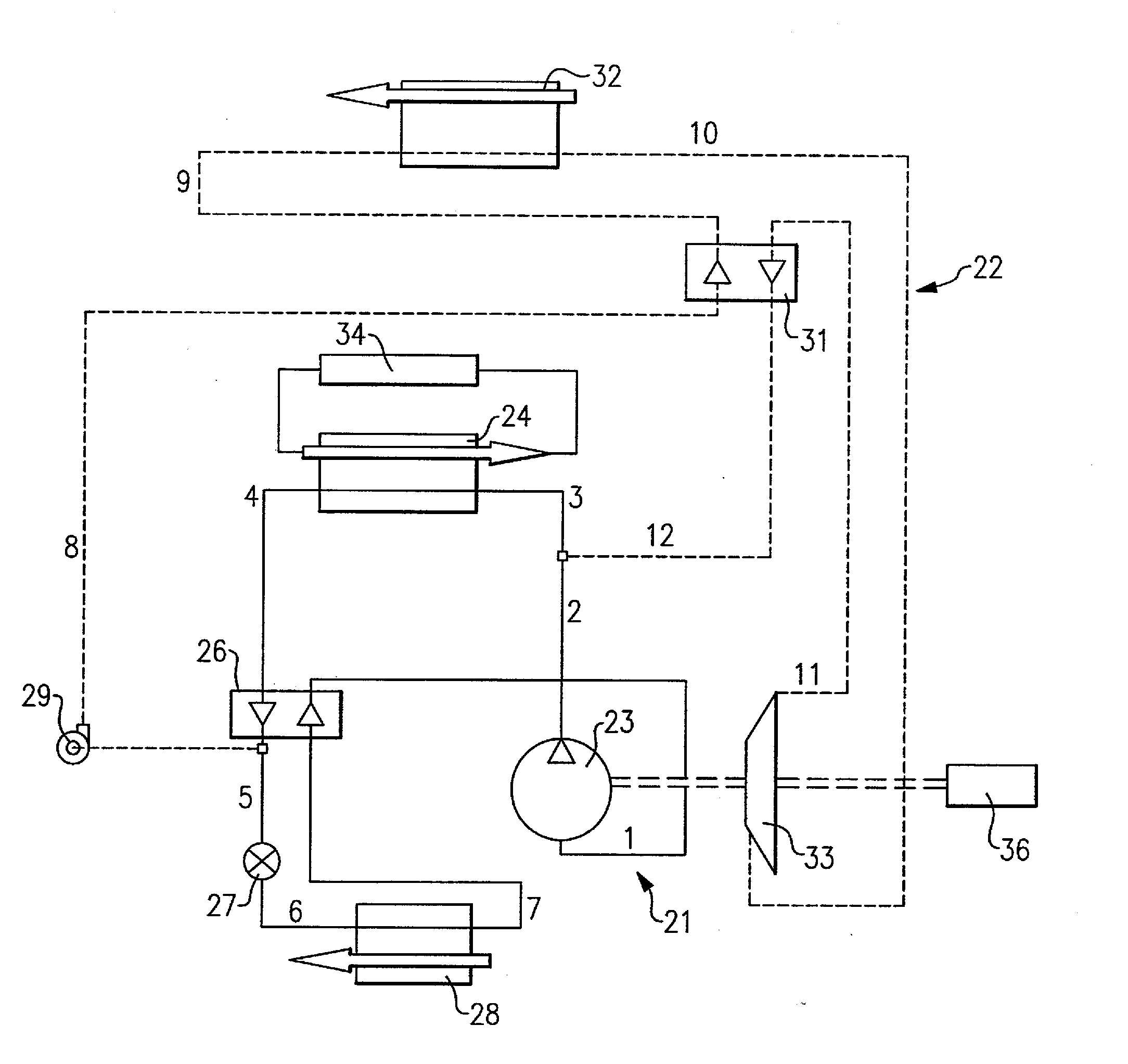 Transcritical thermally activated cooling, heating and refrigerating system