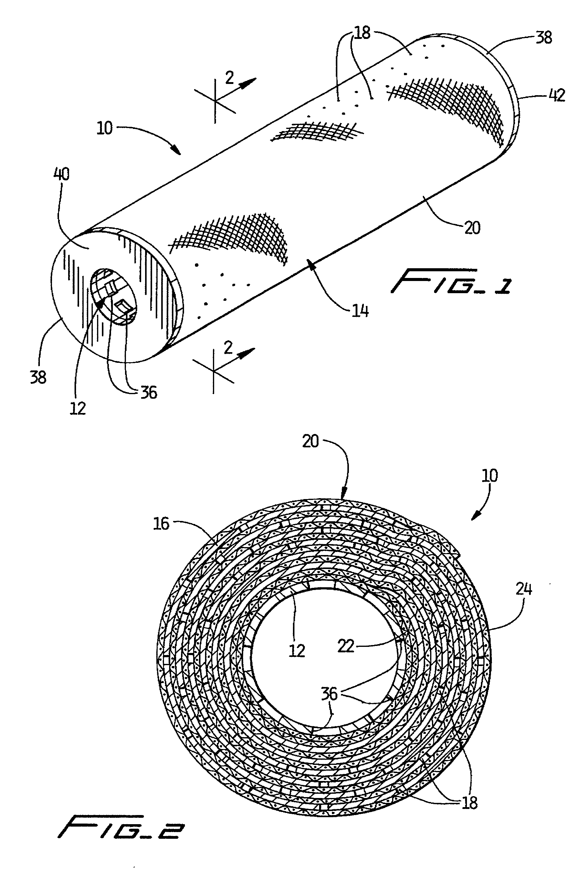 Filter and method of filtering a fluid