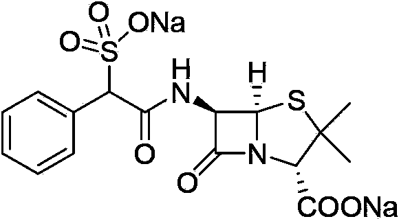 Method for preparing D (-)-sulbenicillin sodium