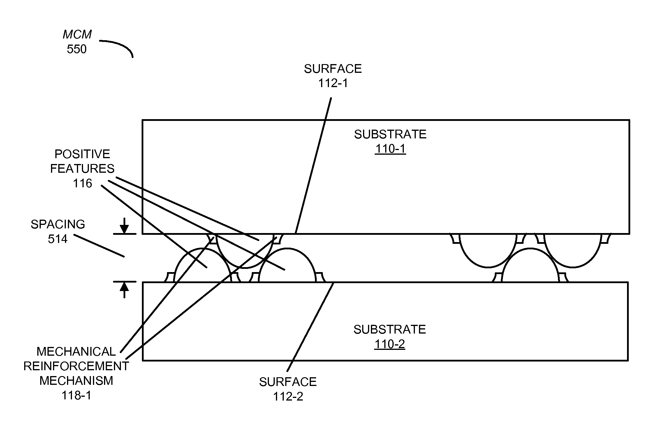 Chip package with reinforced positive alignment features