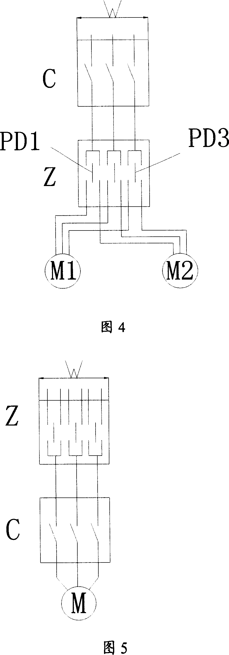 Switch device for switching multi-pole circuit