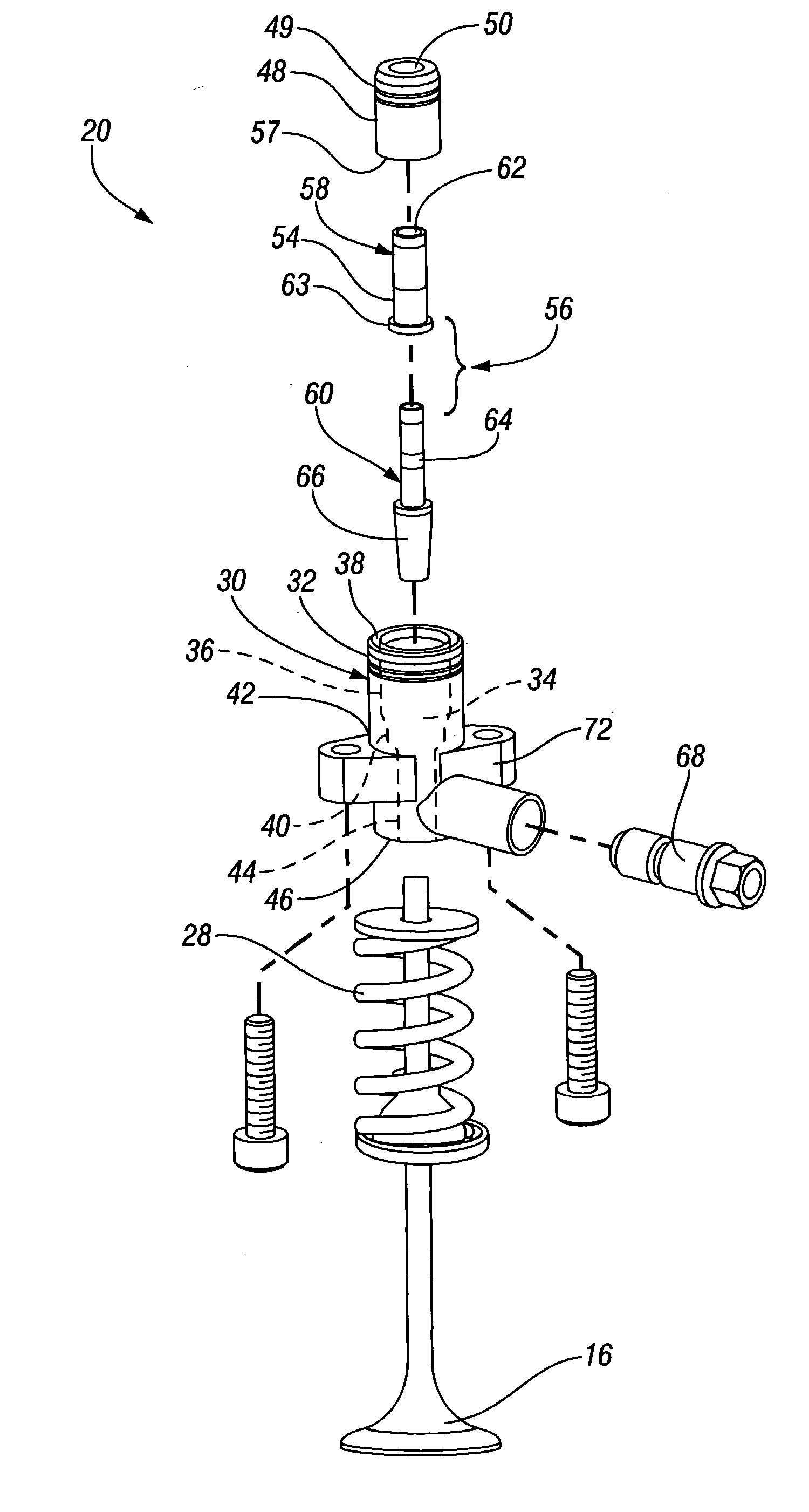 Hydraulic engine valve actuator