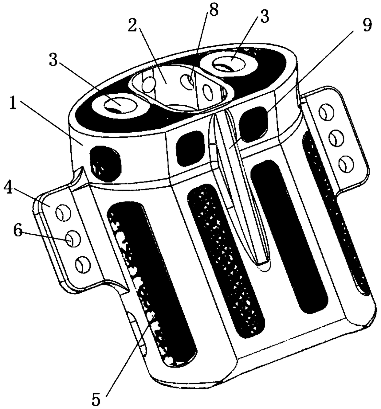 Human sacral prosthesis fusion device and preparation method thereof