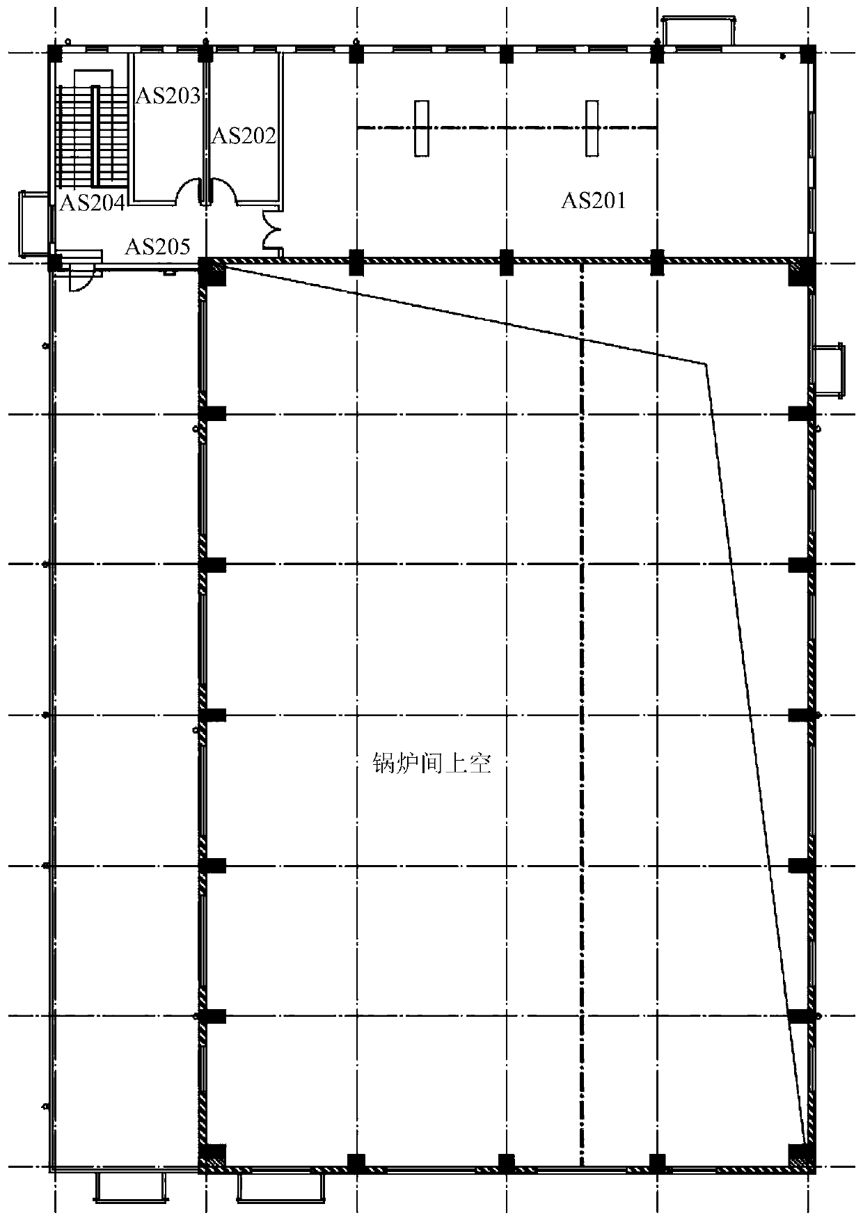 Arrangement structure of nuclear power station oil and gas boiler room