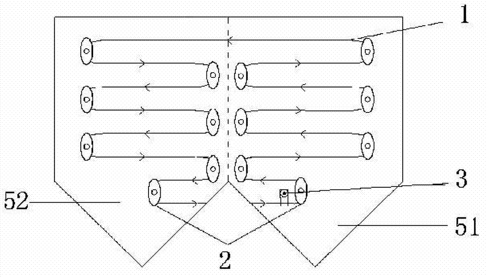 Fixed device and furnace body temperature measuring optical cable wiring method