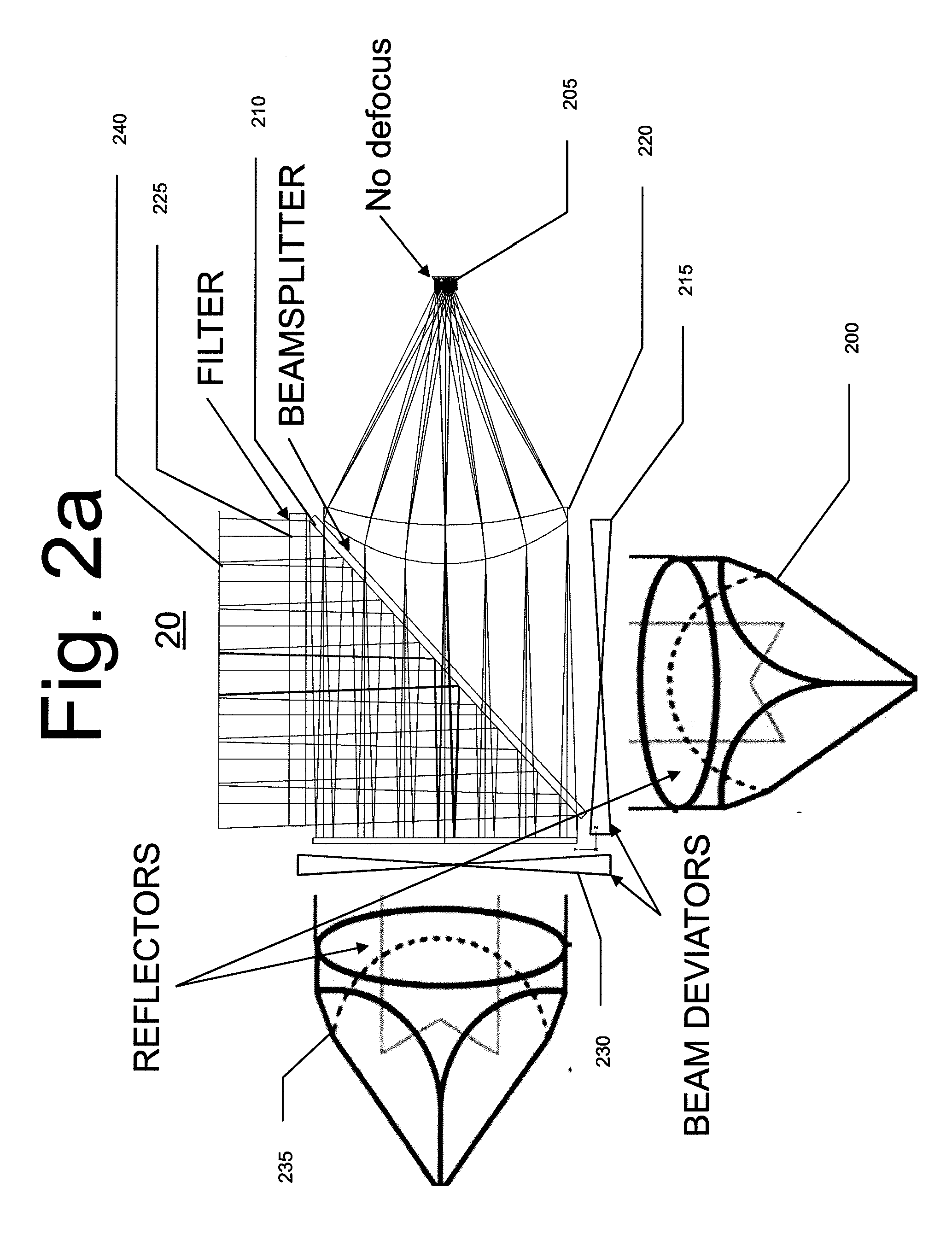 Optical arrangement for tracking detector