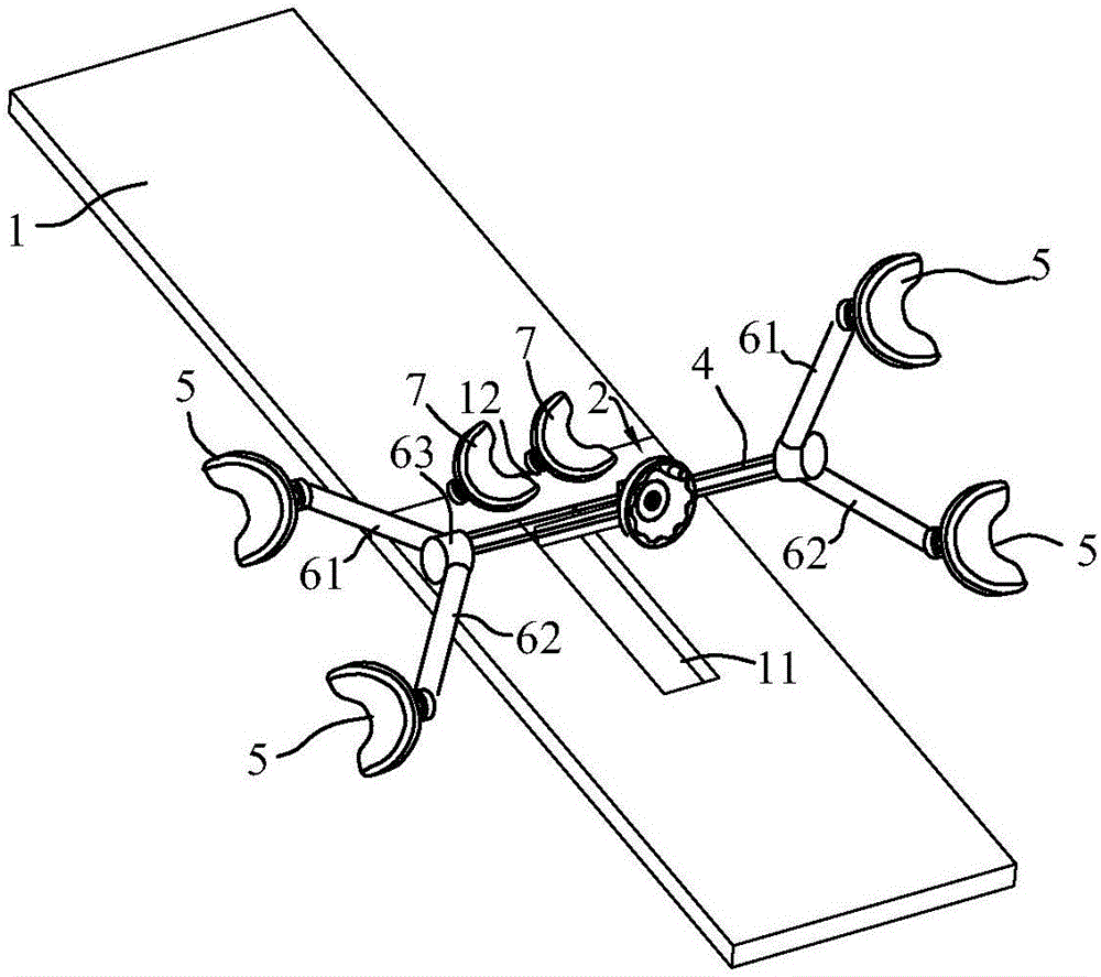 Angle-adjustable hip breaststroke type gypsum orthopedic bed