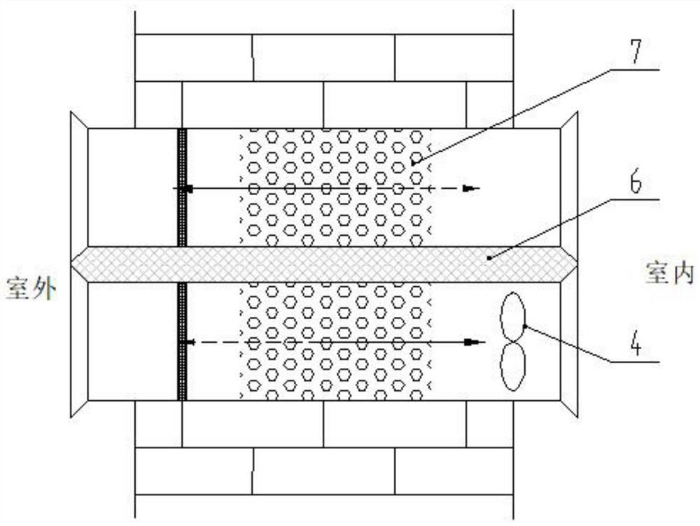 Breathing type building fresh air energy instant storage and exchange device