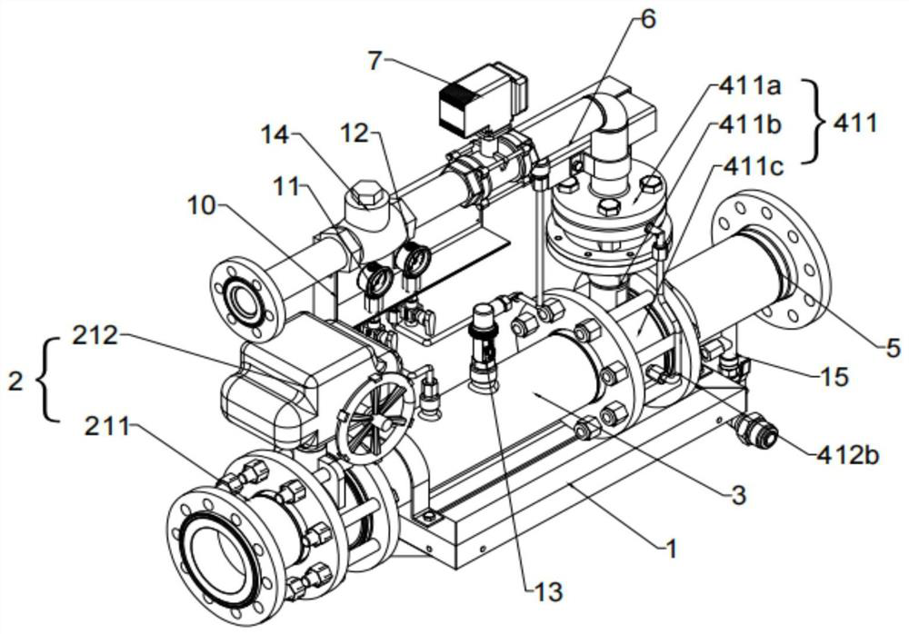 Marine foam fire extinguishing tail end mixing device and fire extinguishing system