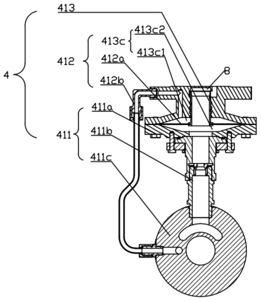 Marine foam fire extinguishing tail end mixing device and fire extinguishing system