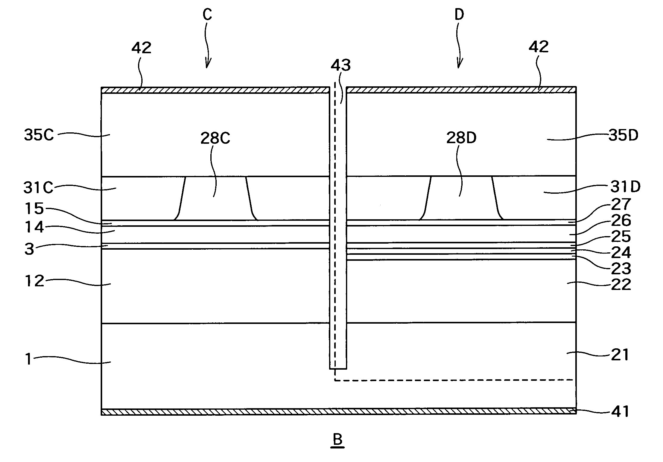 Semiconductor laser element, method of fabrication thereof, and multi-wavelength monolithic semiconductor laser device