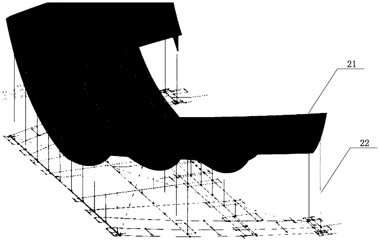 Design method and system suitable for ship jig frame, electronic terminal and storage medium