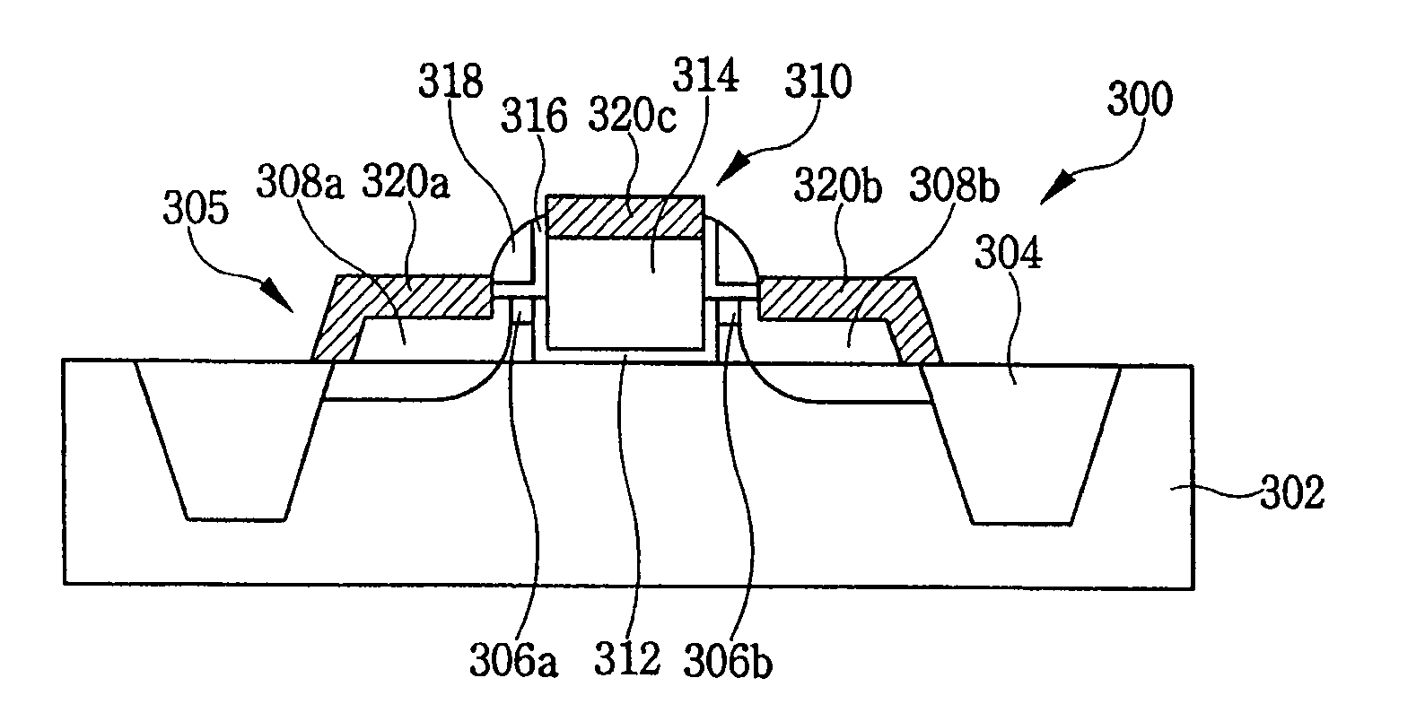 MOS transistor with elevated source and drain structures and method of fabrication thereof