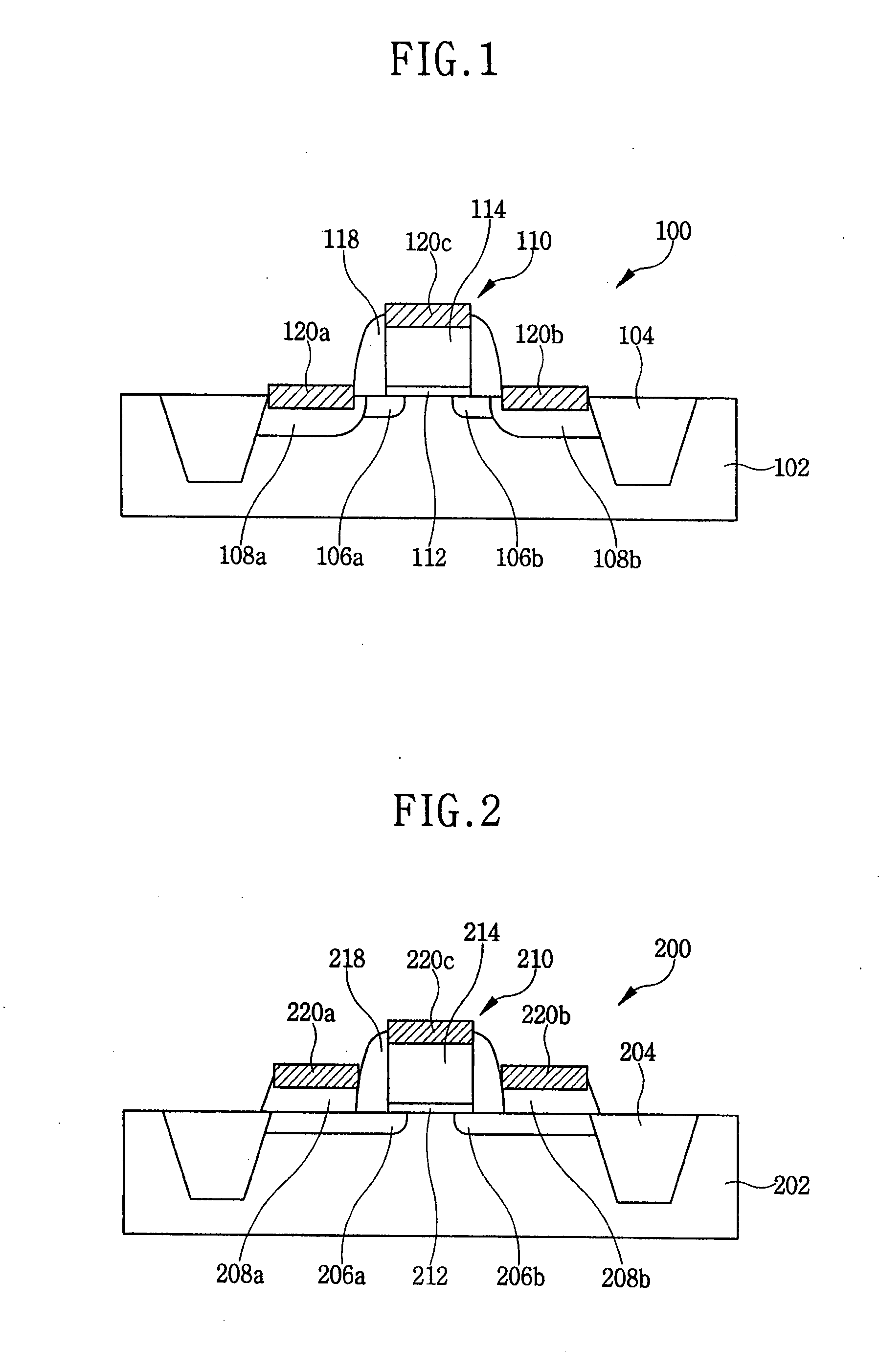 MOS transistor with elevated source and drain structures and method of fabrication thereof